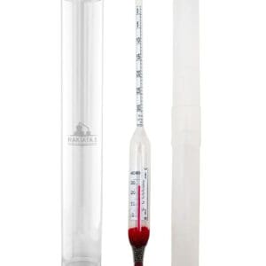 Захаромер с колба, вграден термометър, 0 до 30 %, температура 0 до 40 + таблица за температурна корекция