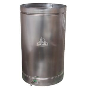 Alternative view of Съд с плаващ капак от неръждаема стомана за съхранение на вино с обем 295 литра, В комплект с манометър, шлаух, отдушник, кран, оплътнение и неръждаема помпа