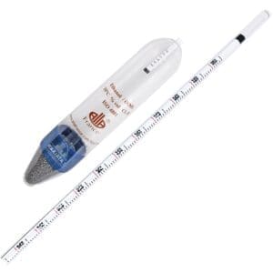 Спиртомер 50 до 60 % об., ISO 4801, дължина 335 мм, Alla France