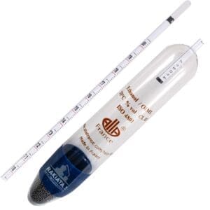 Спиртомер 70 до 80 % об., ISO 4801, дължина 335 мм, Alla France